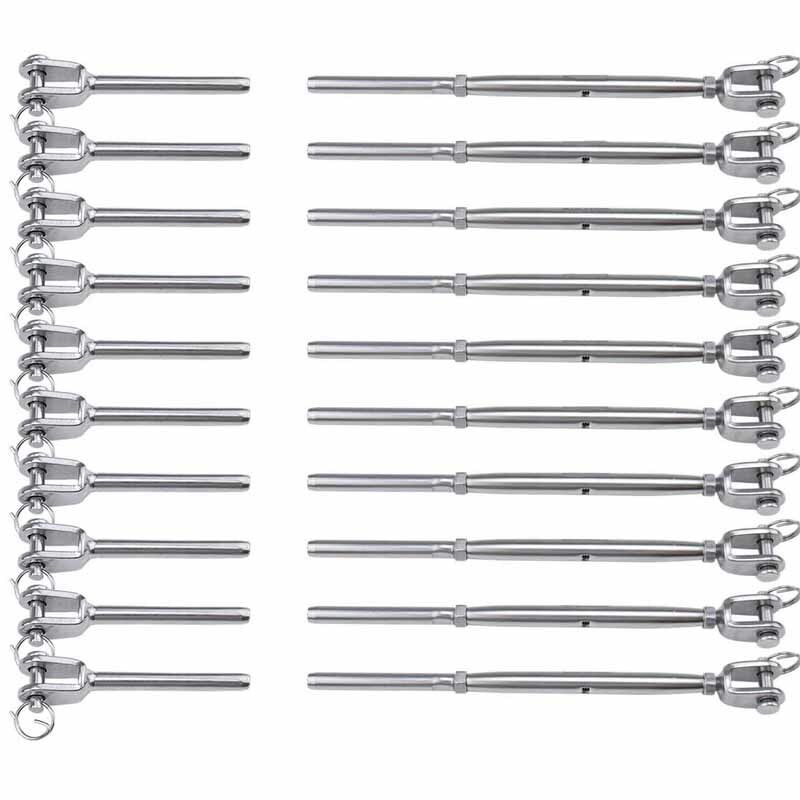 Cable railing Jaw Swage Stud Turnbuckles